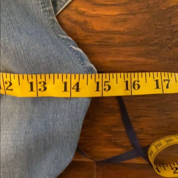 Bebe Off The Shoulder Denim Distressed Romper Contemporary Feminine Festival - Picture 11 of 16